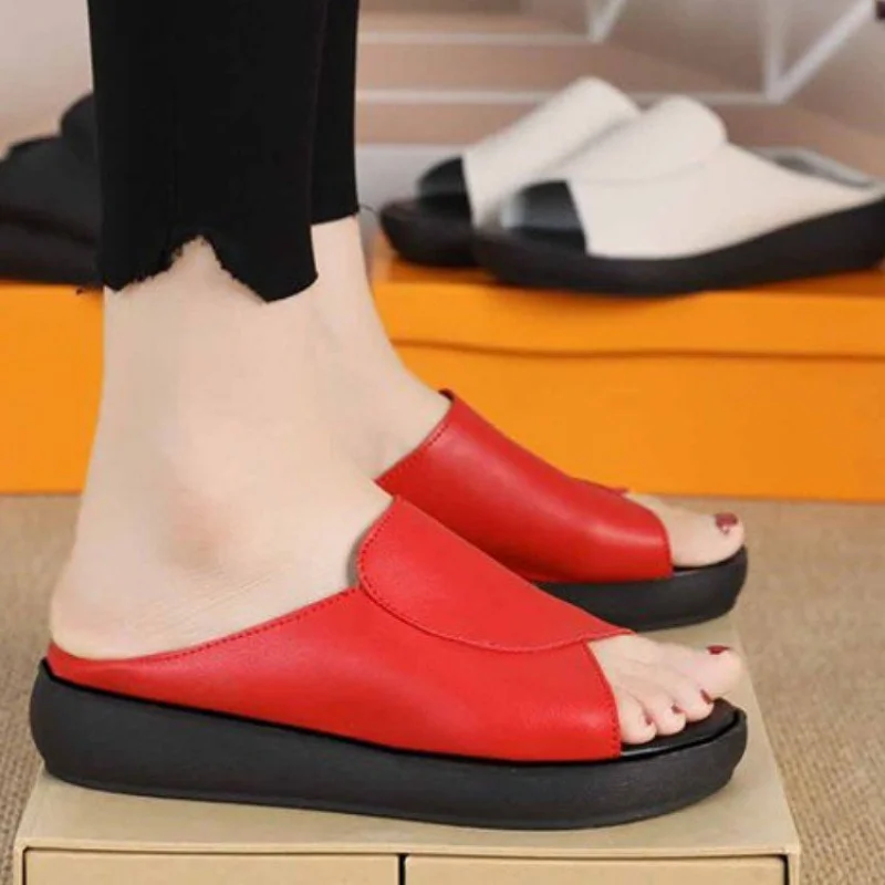 

2025New style outdoor wedge non-slip slippers waterproof platform women's shoes
