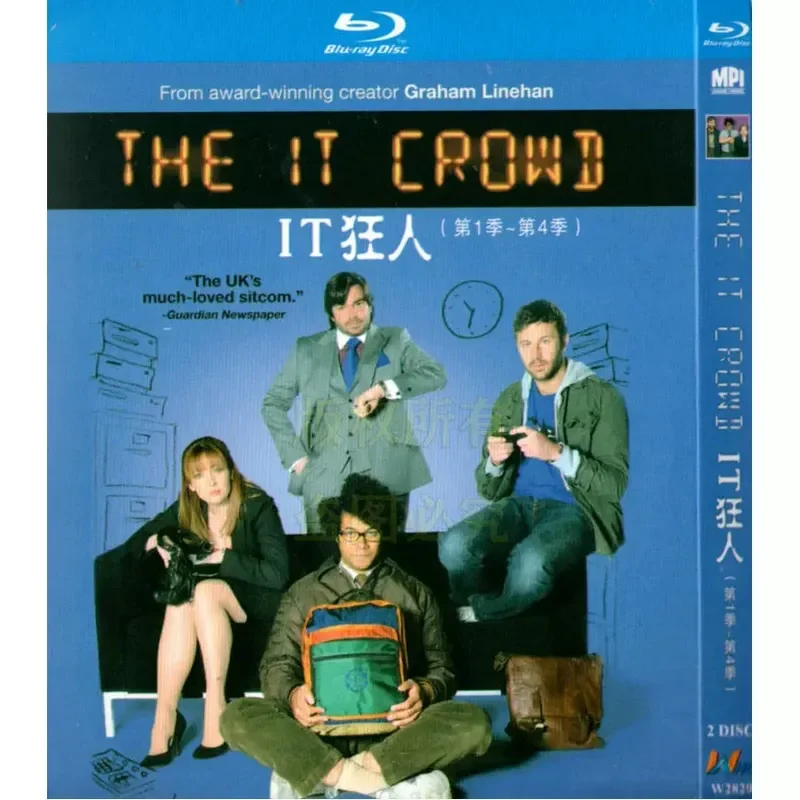 Serie de televisión de comedia británica It Mad Men, temporadas 1 a 4, BD Blu-ray, alta definición, juego de 2 discos