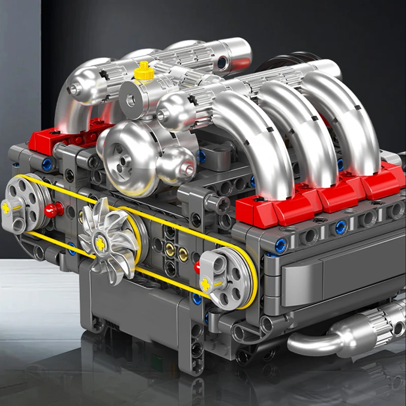 Molde rei 10193 peças de carro técnico brinquedos o motor boxer motorizado bloco de construção novo horizontalmente oposto tijolos de motor