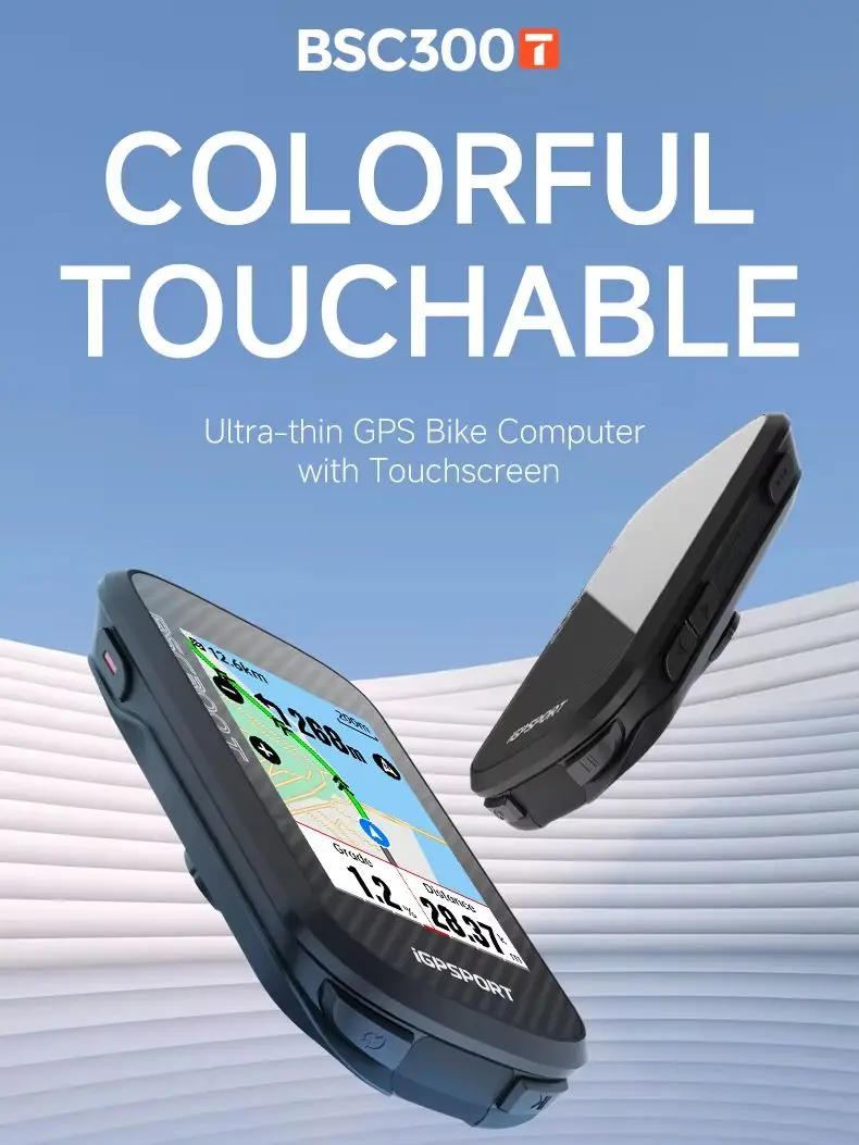 AliExpress iGPSPORT BSC300T GPS Bike Computer Global Colorful Map Navigation Touch-screen Wireless Cycling Computer  IPX7 ANT+ BLE5.0 ﻿