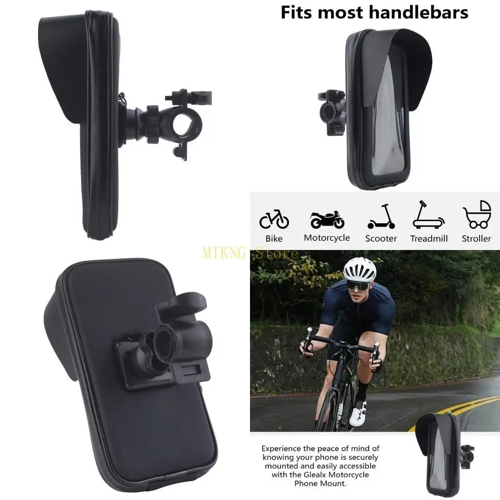 

Handlebar Phone Holder Motorbike Phone Bag with Sunvisor 360 Degree Rotating Mount Holder for Phone Up to 6.5inch best sale