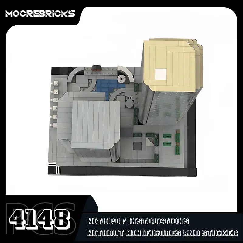 Ultieme Collectie California Plaza Model Bakstenen MOC-49836 Stad Wolkenkrabber Complex Bouwstenen High-Tech Speelgoed Kids Cadeau Kit