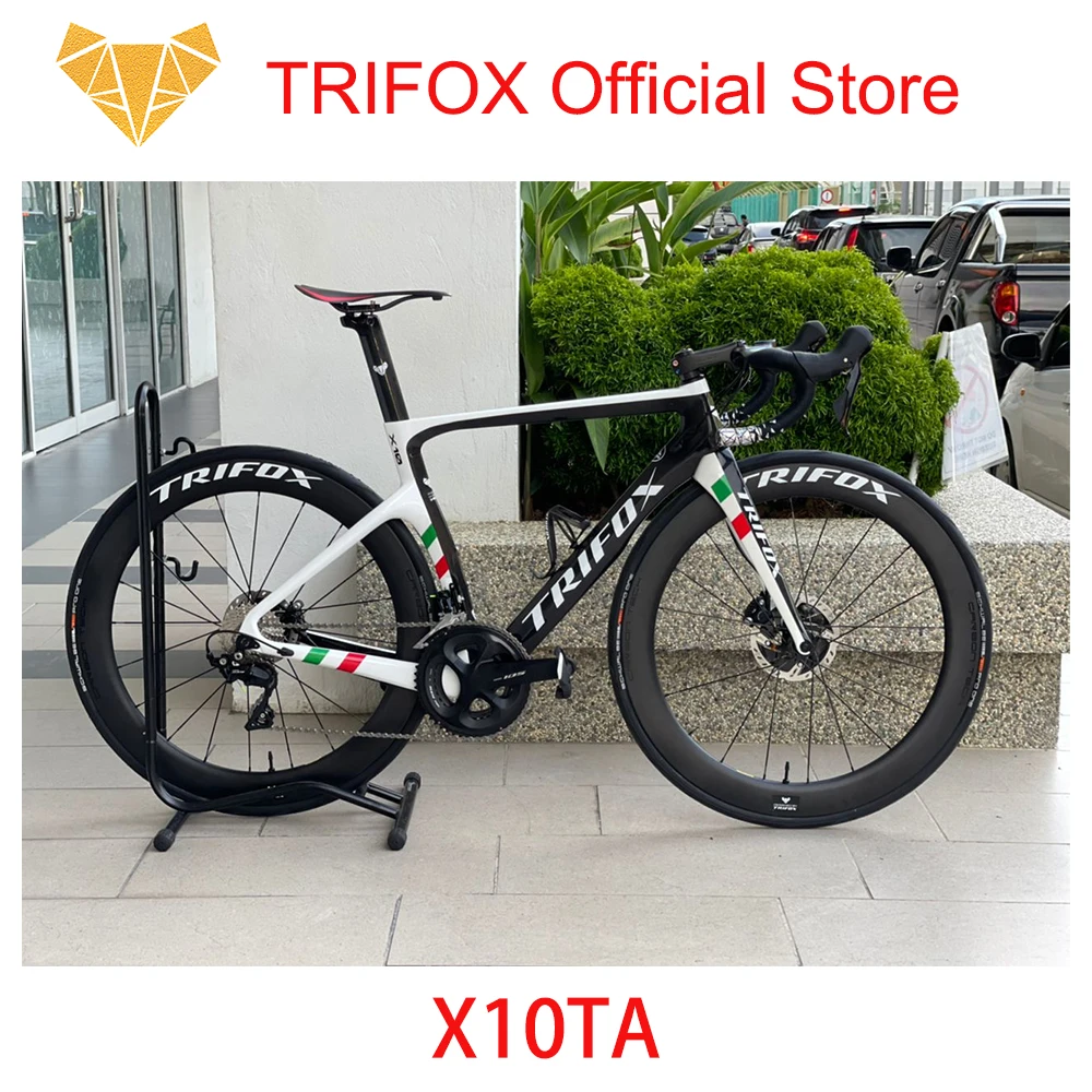 TRIFOX Official Store Full Carbon Fibre Thru Axle Disc Brake Installabl DI2 Mechanical derailleurs Carbon Road Bike Frameset X10