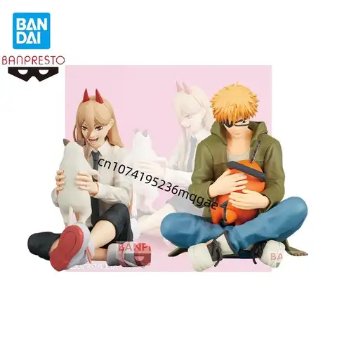 재고 있음 반다이 BANPRESTO 전기 톱 남자 브레이크 타임 Denji Power Pochita 애니메이션 액션 피규어 모델 컬렉션 장식 선물