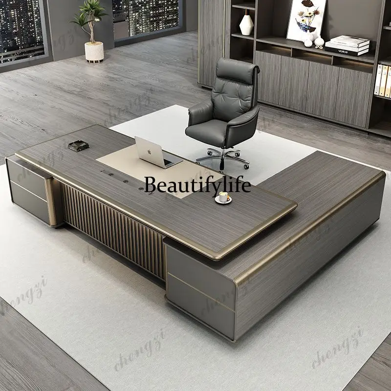 Boss light luxury high-end desk simple modern manager large class desk president table high-end
