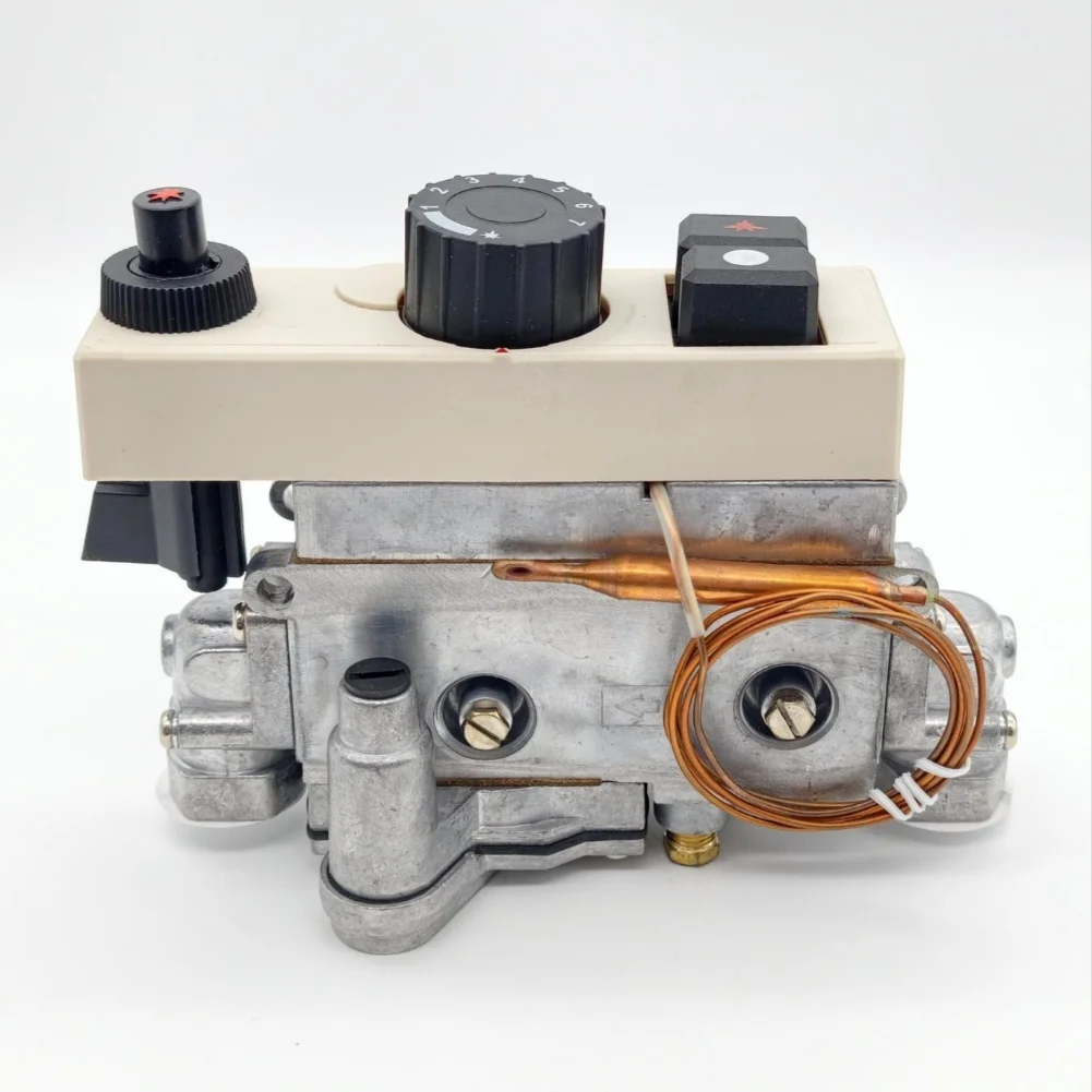 710 Gas Temperature Control Valve With Push Button Igniter Gas Fryer Parts Replacement 120-200℃ Integrated Button Ignition Tools