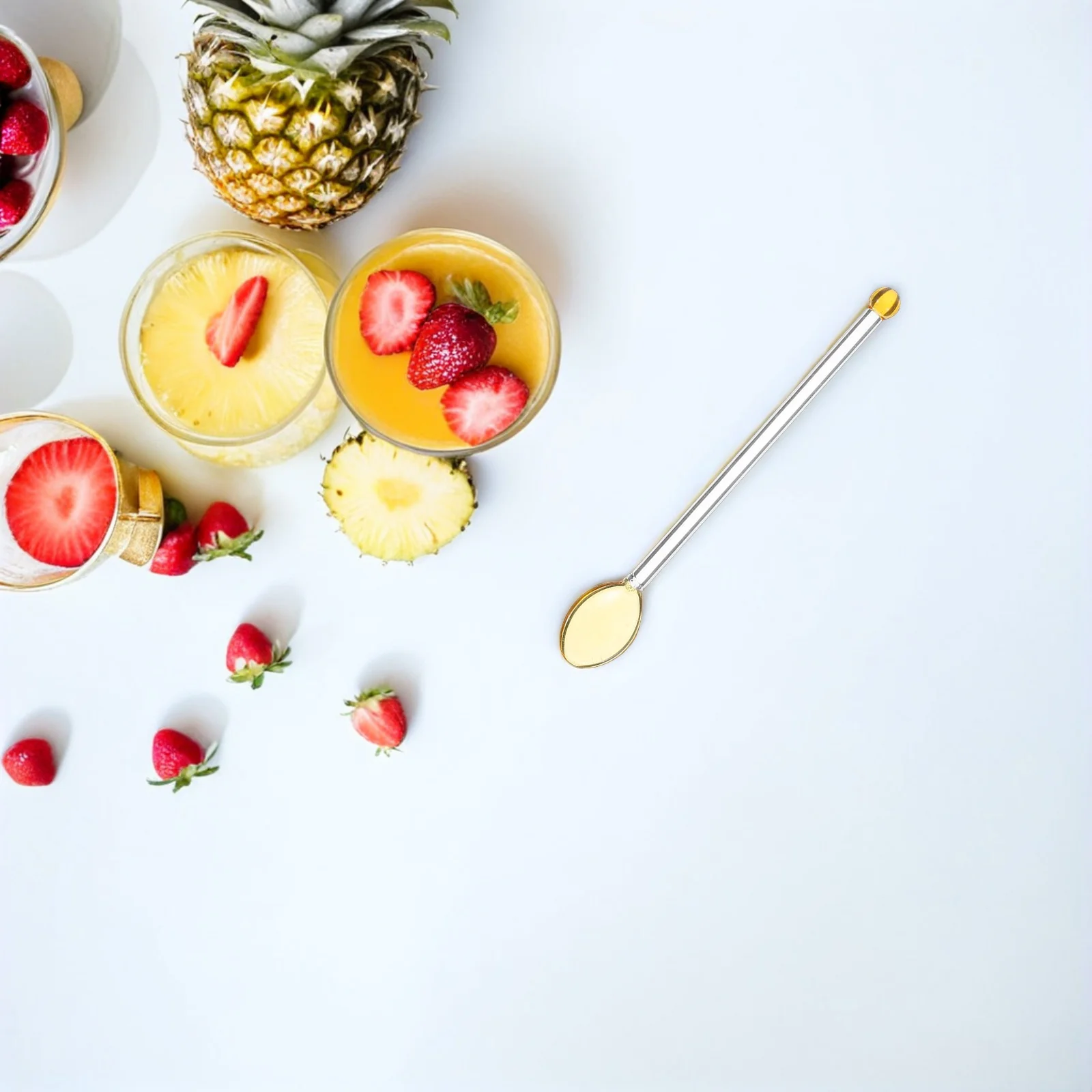 

5Pcs Glass Coffee Stirrers - Modern Design Heat Resistant Spoons - Multi Use Mixing Teaspoons for Juice Tea Cocktails At Home