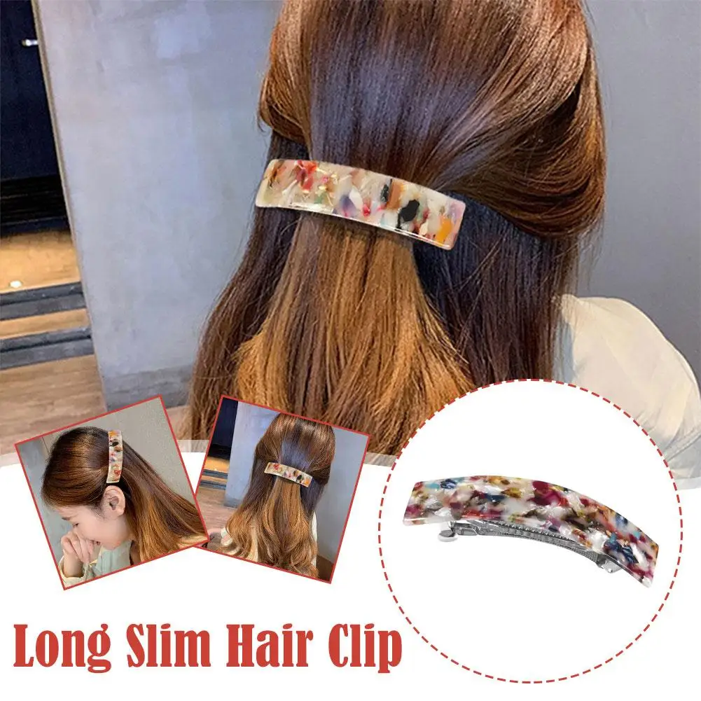 Multicolored Large Automatic Hair Clip Tortoise Shell Hair Accessories For Women Girls Thick Hair Clips Slide Accessories I5Q7