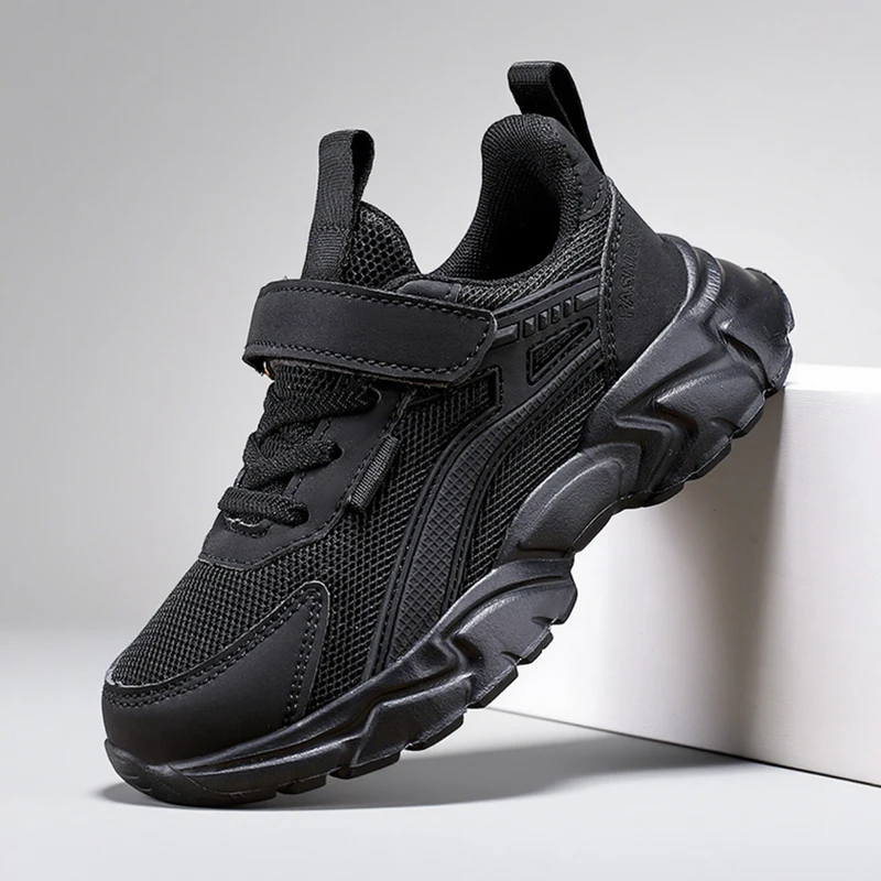 

Детская модная спортивная обувь для бега для мальчиков, дышащая уличная обувь для отдыха, легкая удобная обувь для ходьбы на плоской подошве