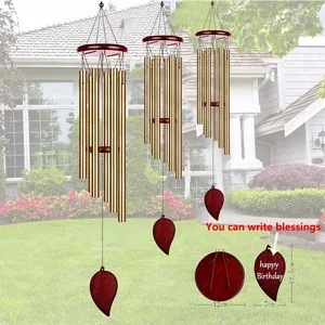 Money Tree Wind Chimes Bell, 6 Pfeifen, viel Glück Dekorationen, Heimglocke, Anhänger, Terrasse, dekorativ, Glück 6 Hauptverkäufe Dinheirinho - №1