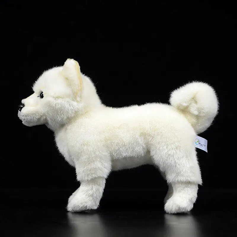 20Cm Real Life Standing Black Japanese Shiba Inu Plush Toys Soft Lifelike Dog Stuffed Animal Toys