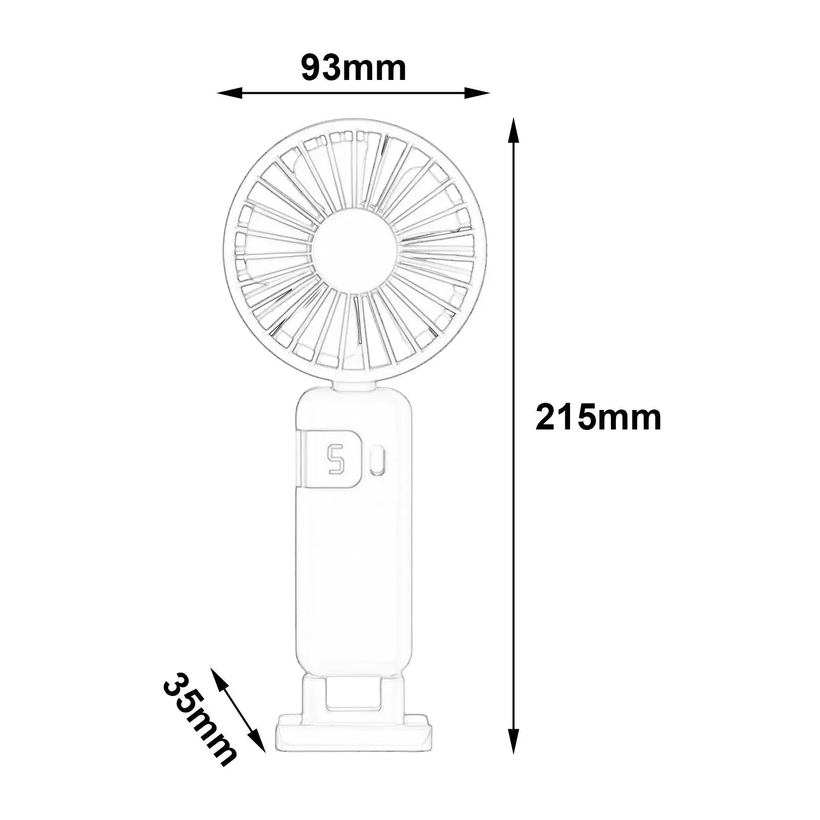Foldable Fan Silent with A Phone Stand Cooling 5 Speeds Adjustable Desk Fan Hanging Neck Fan for Summer Home Office Camping Dorm