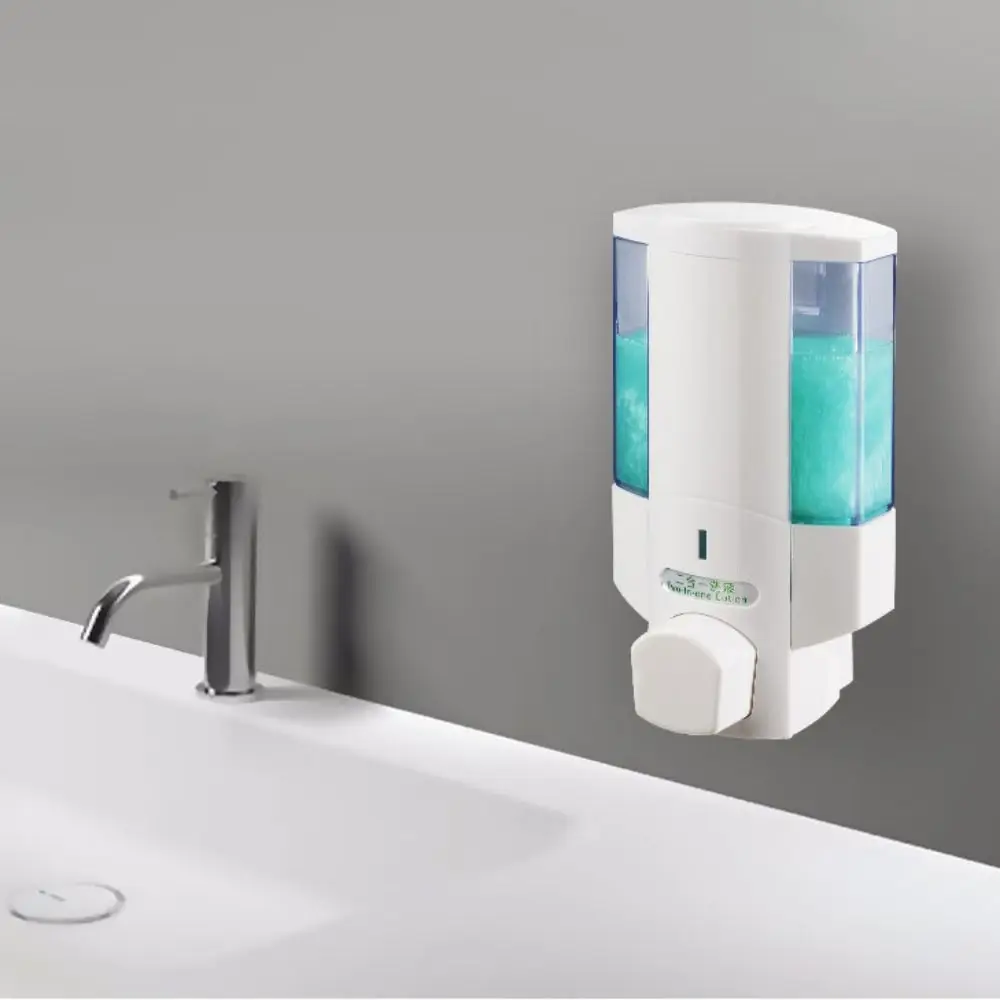 Manual Press Wall Mounted Soap Dispenser Large Capacity Refillable Lotion Soap Container 350ml Space Saving