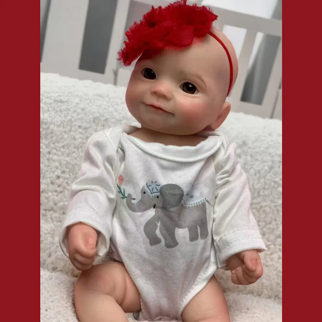 10 Polegada/25cm boca aberta 2 estilos de silicone sólido lavável bebe reborn meninas 3d pintado pele toque macio boneca recém-nascido melhor presente