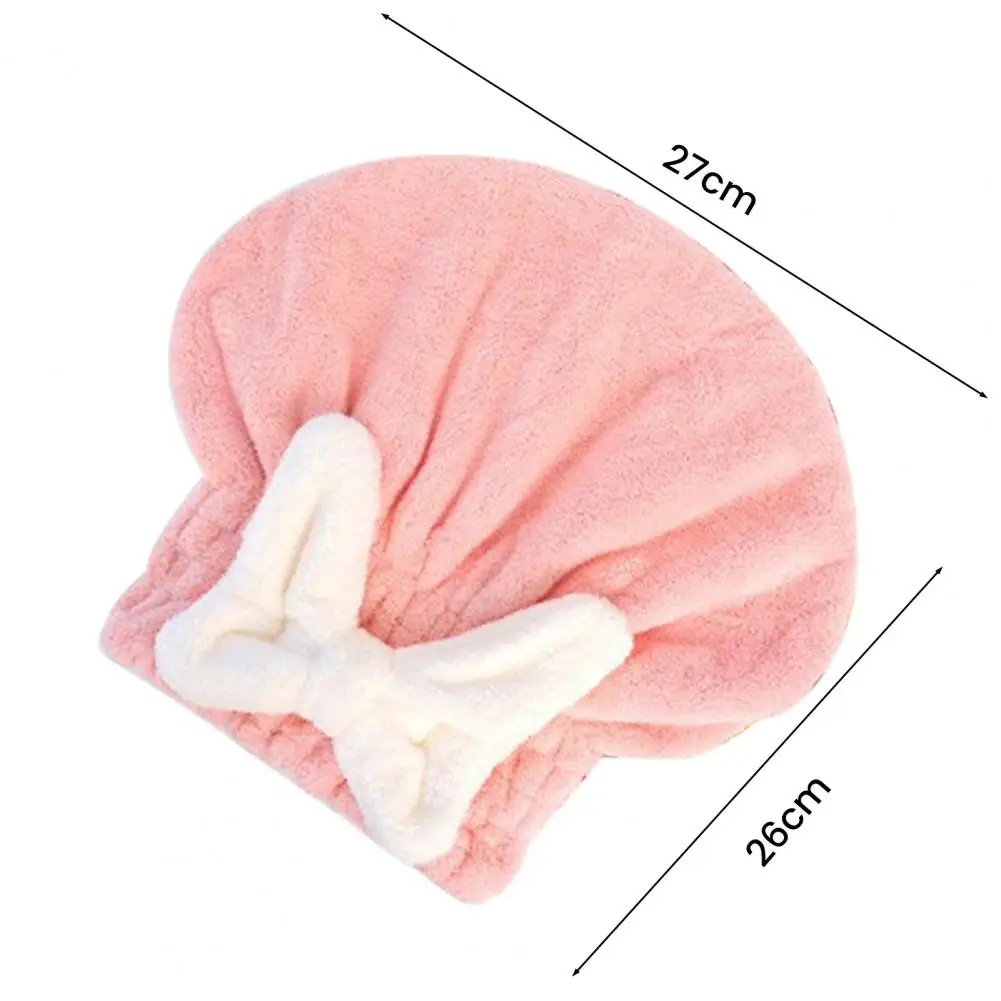 Drying Hair Hat Hair Towel for Hair Types Quick Dry Towel for Women Soft Coral Fleece Turban Wrap Absorbent Bowknot for Curly