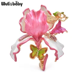 Wuli&baby Big Pomegranate Flower Brooches Women Vintage Lovely Elf And Luxury Flowers Party Office Brooch Pins Gifts