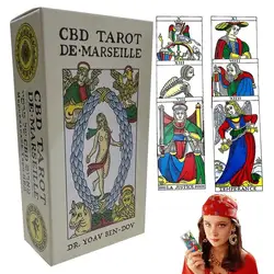 Mini Tarot of Marseille Tarot Deck Full English Version Magic Tarot Board Game Universal Tarot Mini Rider Tarot with Guidebook