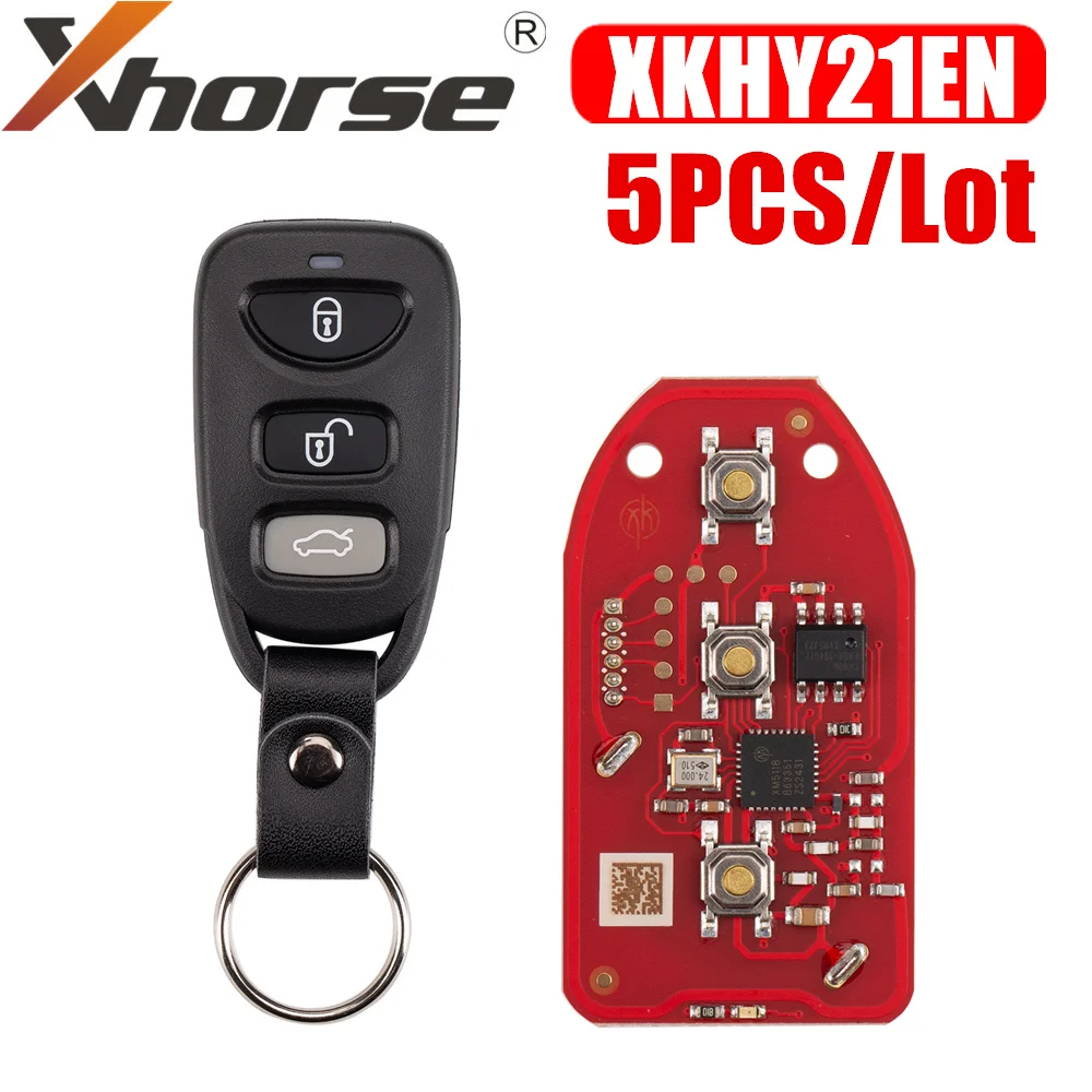 

Xhorse XKHY21EN 2nd Generation Wire Remote Key 3+1 Buttons for Hyundai Type 5PCS