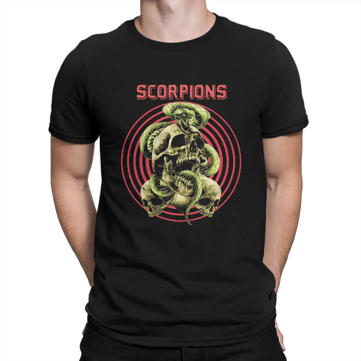 S-Scorpions Man TShirt Skull And Serpent Rock Fashion T Shirt Graphic Streetwear New Trend