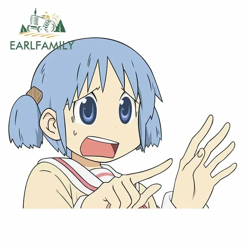 EARLFAMILY 13cm x 9.7cm for Cute Loli Peek Windows Anime Windshield Surfboard Car Stickers Cartoon RV Personality Creative Decal