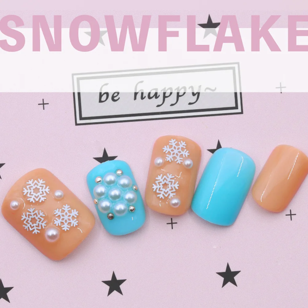

3 Boxes Snowflake Nail Charms Christmas Nail Art Sequins Ultra Thin Manicure Stickers DIY Decorative Accessories for Holiday