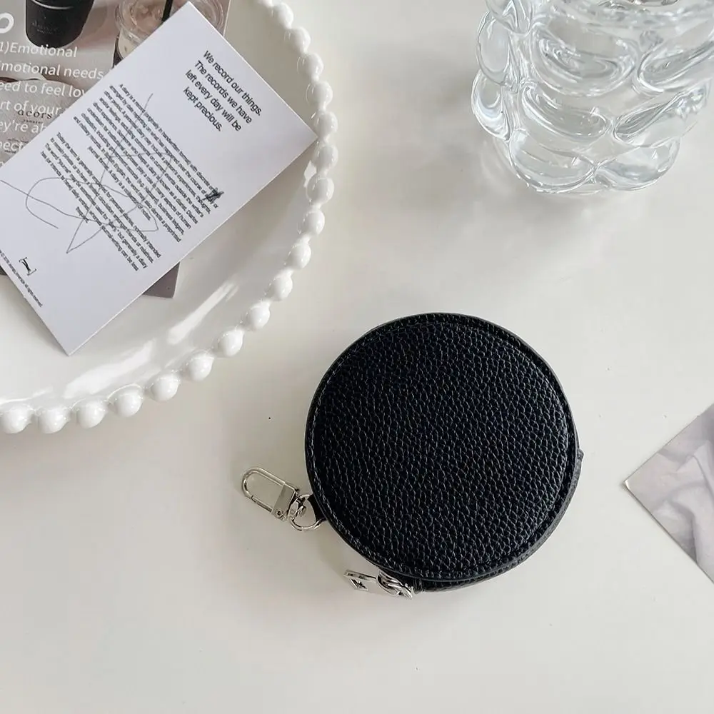 Star กระเป๋าใส่เหรียญหนัง PU กระเป๋าหนัง PU จี้พวงกุญแจกระเป๋าสตางค์ทรงกลมแต่งหน้าลิปสติกกระเป๋าถุงเก็บขนาดเล็กกระเป๋าเก็บขนาดเล็ก