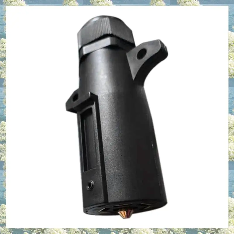 Новая 7-контактная вилка прицепа, водонепроницаемая, круглая 7-контактная вилка прицепа в стиле RV, съемный 7-контактный разъем прицепа, адаптер, штекерный конец