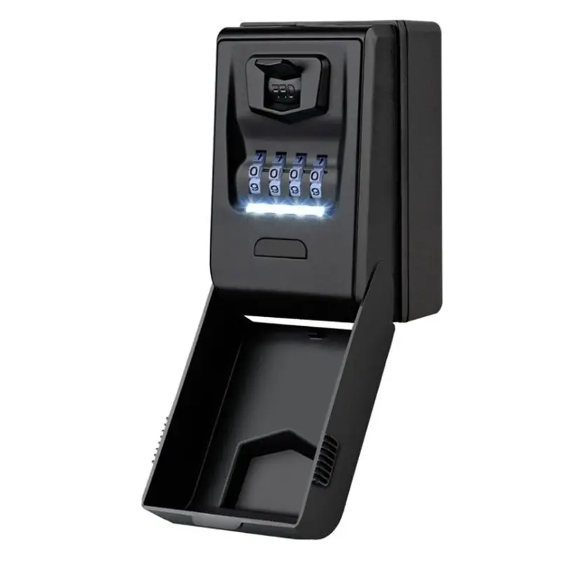 【ADD TO CART 】Wall Mounted Lock Storage Box With Led Light And Waterproof Cover Password Key Box High Security Large Capacity