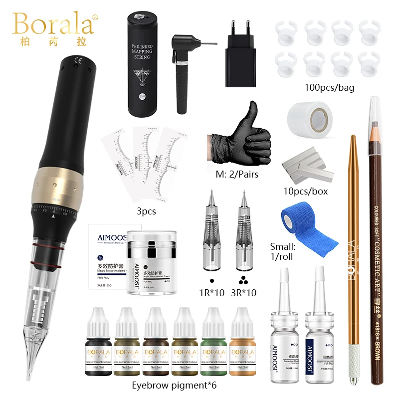 

M7 Permanent Makeup Tattoo Machine Set For Eyebrows Microblading Set Facial Beauty Art Eyebrow Tattoo Supplies Machine Kits Tool