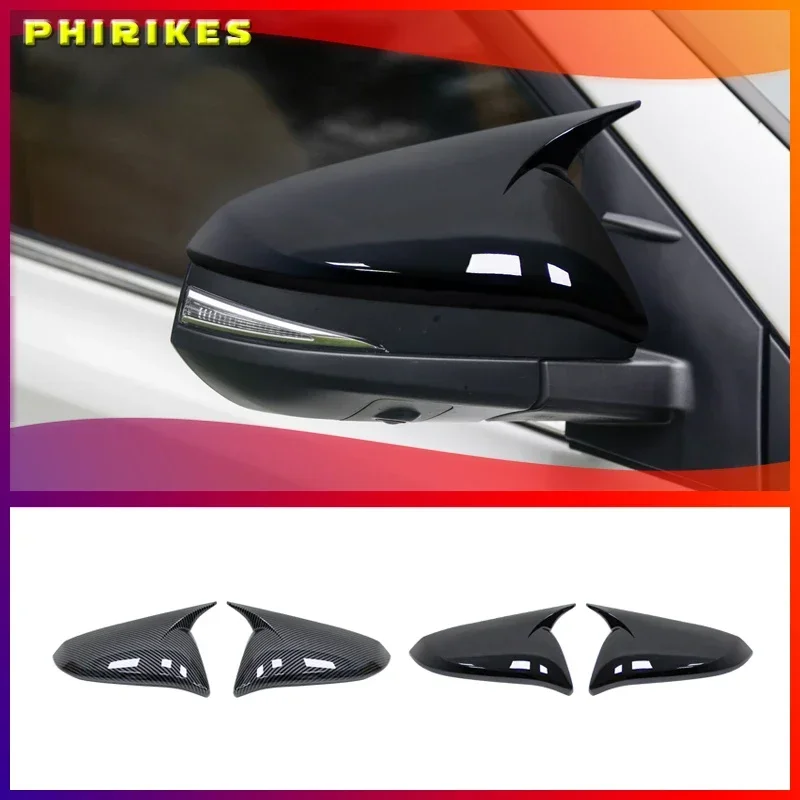 2pcs White Car Rear View Mirror Cover Left Accessories For Toyota RAV4 2013-2019 Left Side Rear View Wing Mirror Cover Cap