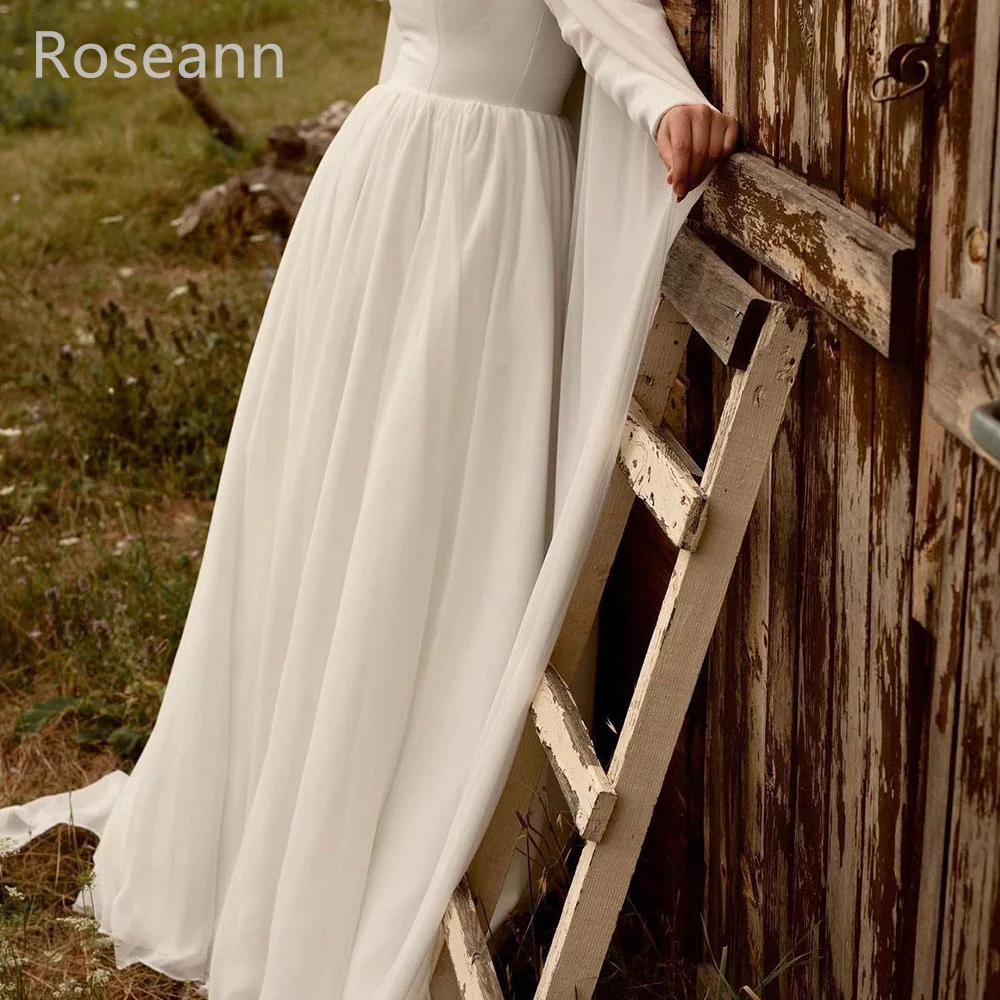 Abiti da sposa musulmani con collo alto bottone in raso pieghettato drappeggiato nuovo Design abito da sposa lunghezza del pavimento spazzola treno robe de mariée