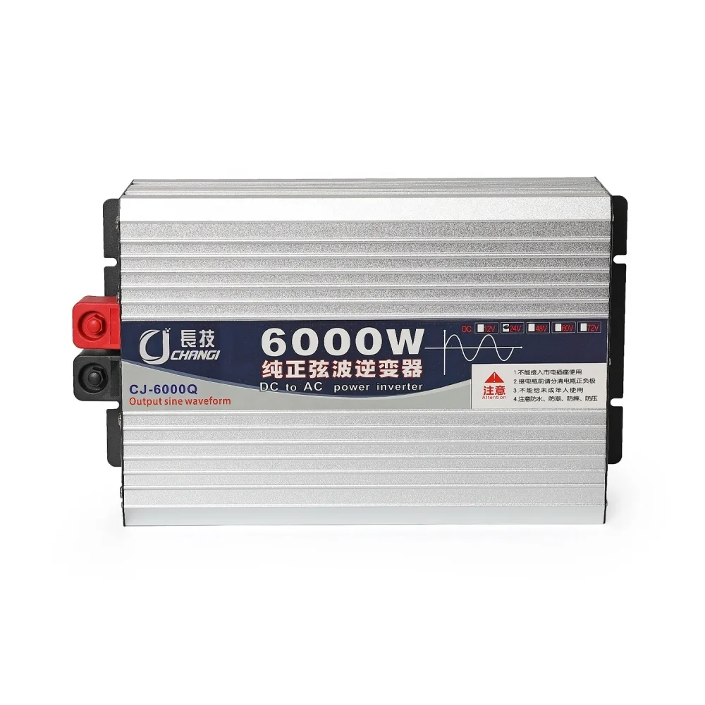 

6000W Dc 12/24/48/60v to Ac 110v220v Car Solar Pure Sine Wave Solar Inverters & Converters