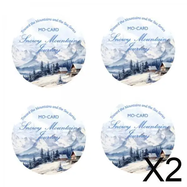 

2x4Pcs Scrapbook Pet Tape DIY Snow Mountain Themed for Invitation Card Journal