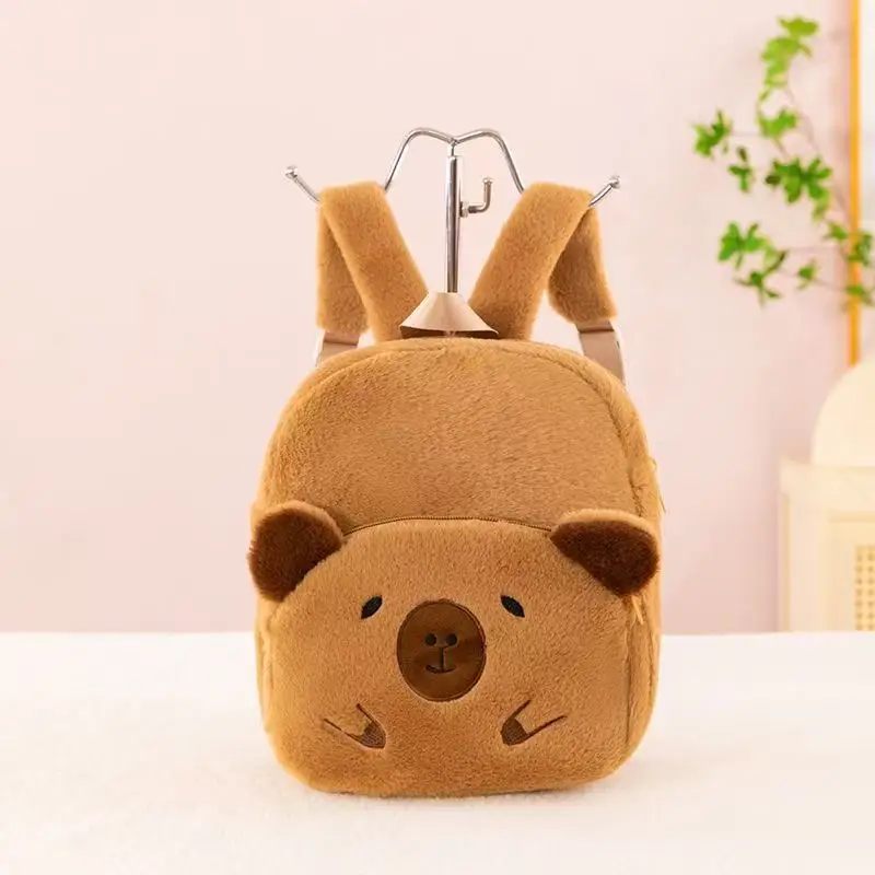 Kawaii Capybara Plush Backpack for Women Versatile Cartoon Funny Capibala Crossbody Bag aLrge Capacity Tote Bag