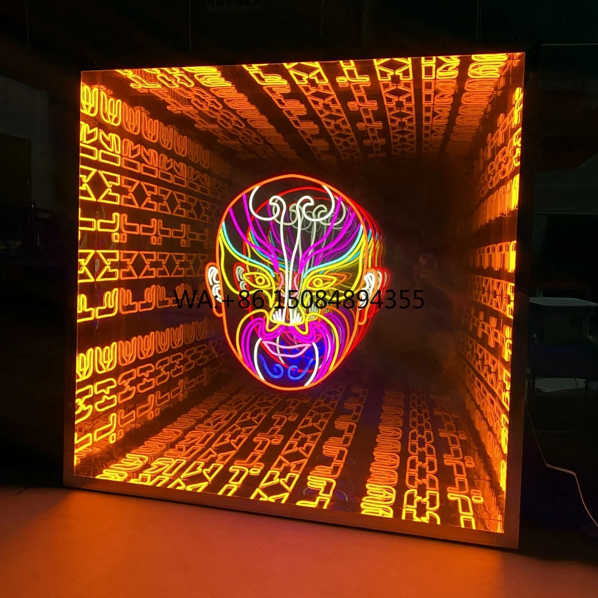 Custom LED 3D Infinite Mirror Light Decor for Bar Home & Commercial Space Business Display