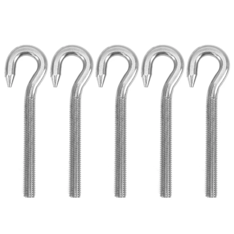 

5Pcs Screw Hook Stainless Steel High Hardness Cup Hook For Mechanical Equipment HomeM8