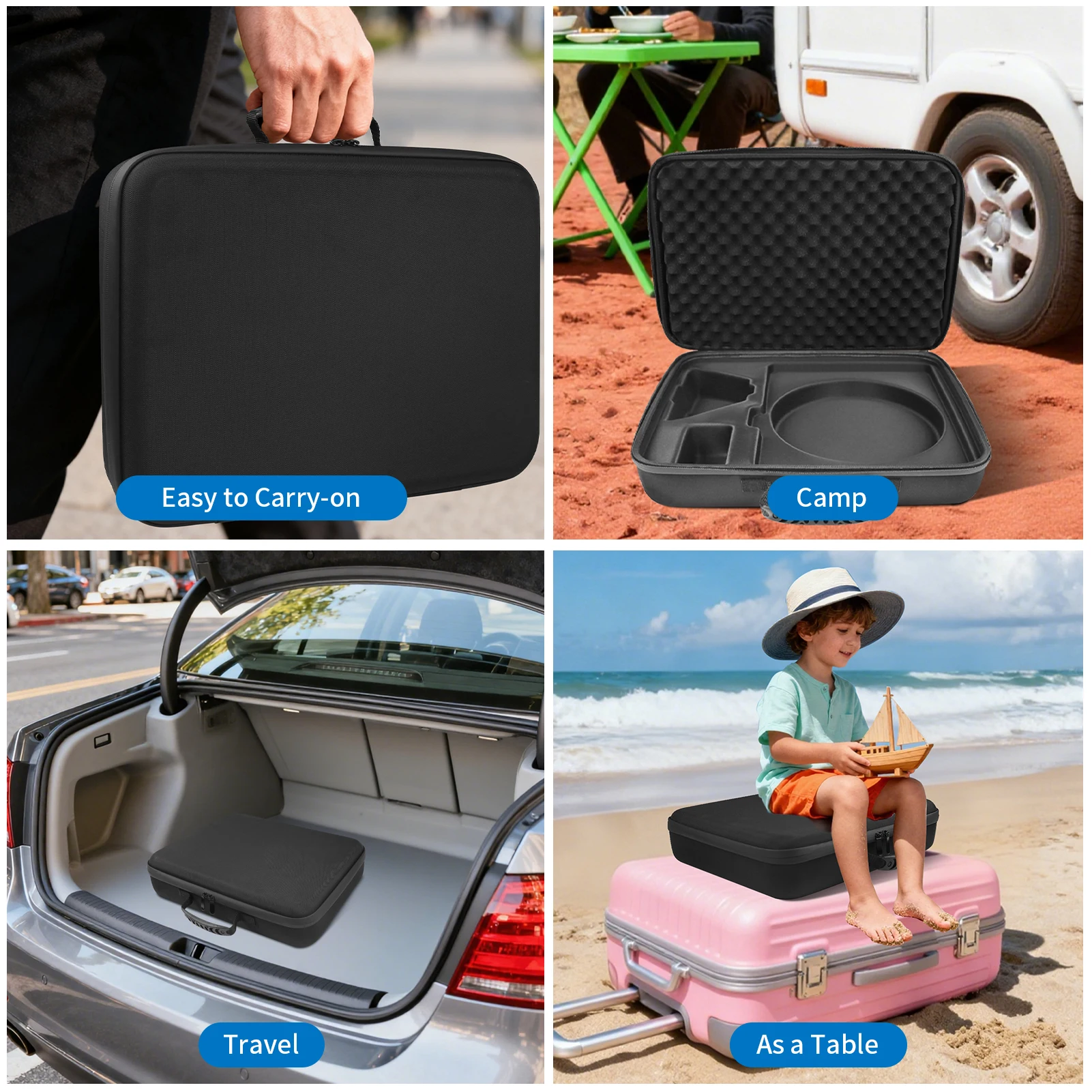 Weatherproof Hard Case for Starlink Mini Portable Starlink Mini Travel Carrying Bag with Foam Shockproof Storage Box image 6