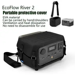 For EcoFlow River 2 Speaker EVA Storage Bag Protective Travel Case Speaker Camping Bag Cover With Shoulder Strap
