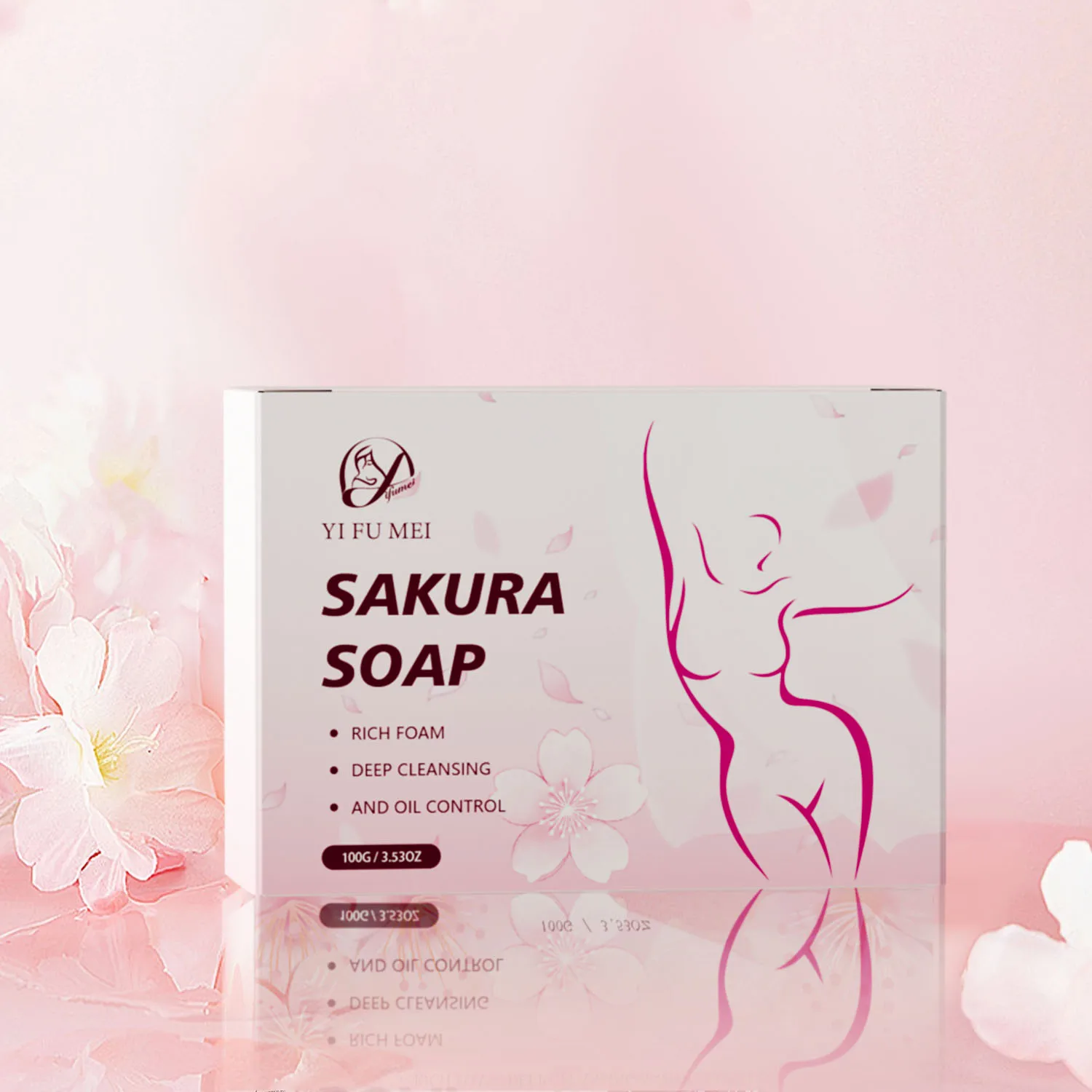 Sakura Whitening Soap With Nicotinamide for Bleaching Soap Chicken Skin Removal Dark Spot Removal Dead Skin Moisturize Brighten