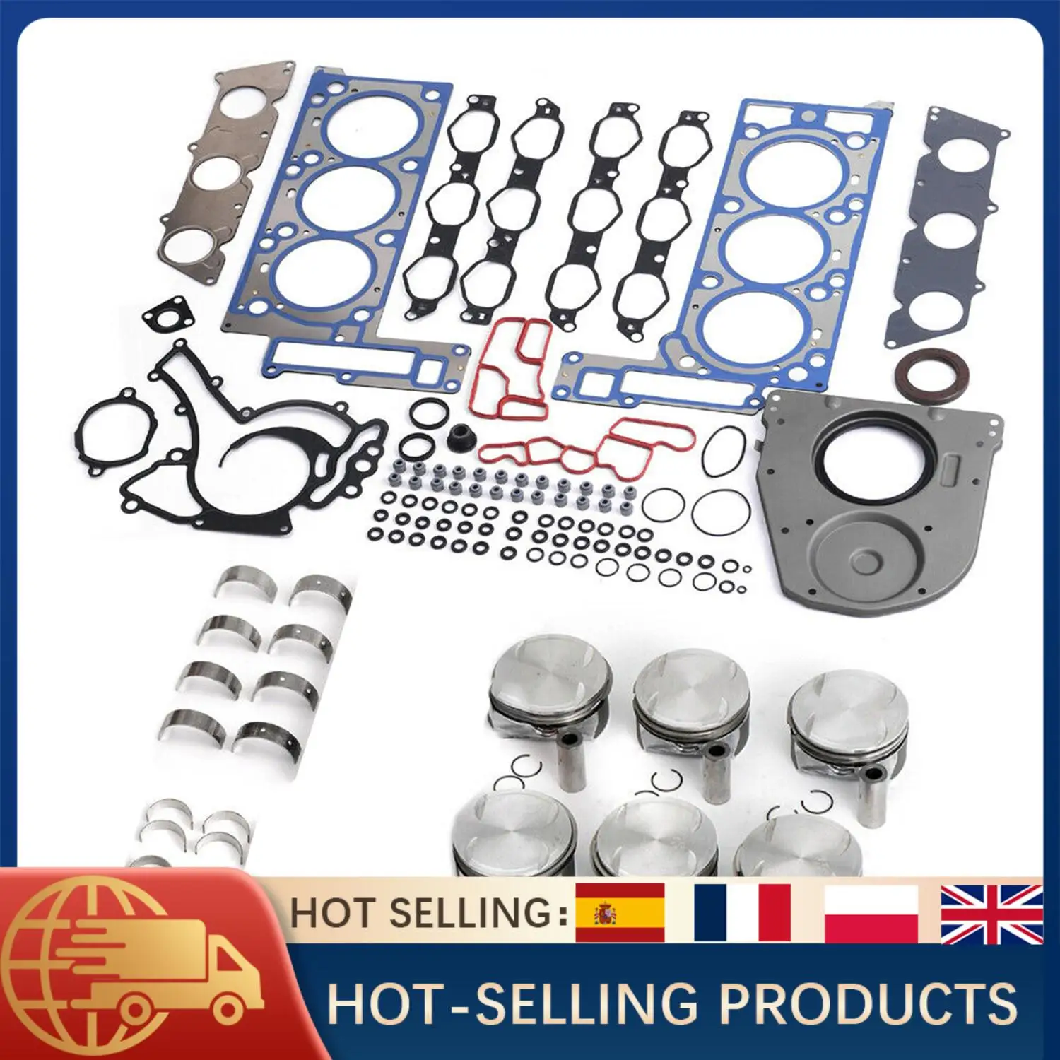 

Комплект для капитального ремонта двигателя, поршни, кольца, подшипники, прокладки для Mercedes C350 E350 CLK350 CLS350 ML350 GLK350 R350 S350 M272 3.5L