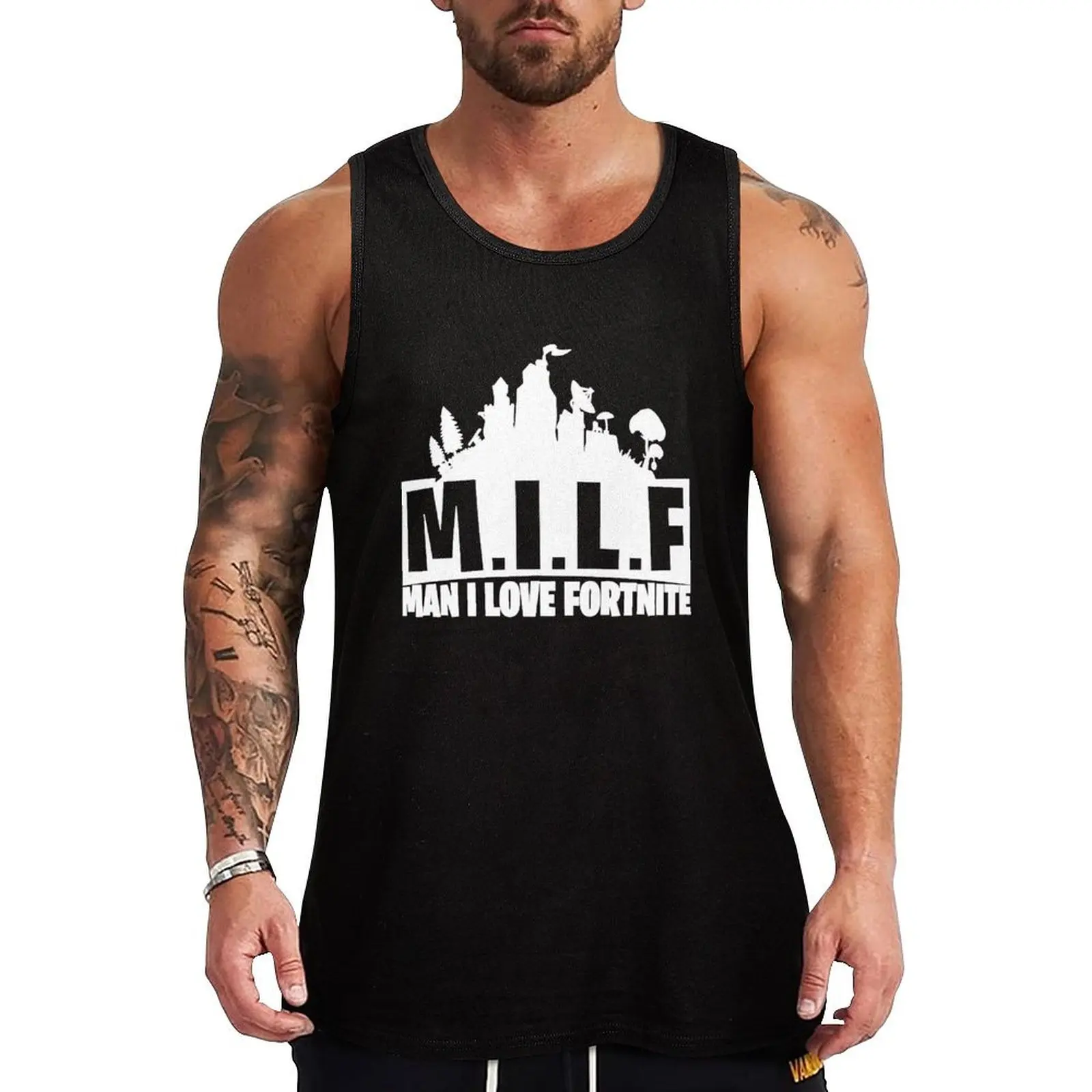 

Man i love 4tnite Essential Tank Top Men's summer clothes Men's gym clothing men sleeveless