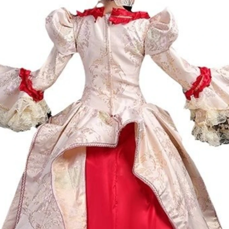 유럽 ​​법원 의상 개선 된 무대 복고풍 드레스 사진 Catwalk 파티 볼 드레스 여성 Toutes Les Robes Longues Élégantes Soiree