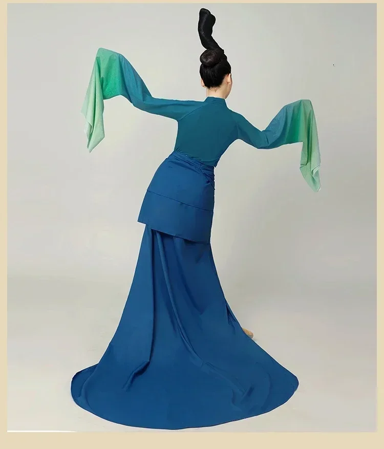 중국 민속 무용 한푸 고전 무용 코스튬, 성인 스퀘어 댄서 양게 의상, 국가 무용 의상, 전문 무대 착용