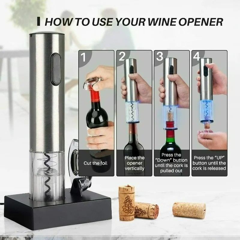 USB Elektrikli Şarap Açacağı, - Wine Opener Electric incelemesi ve fiyatı