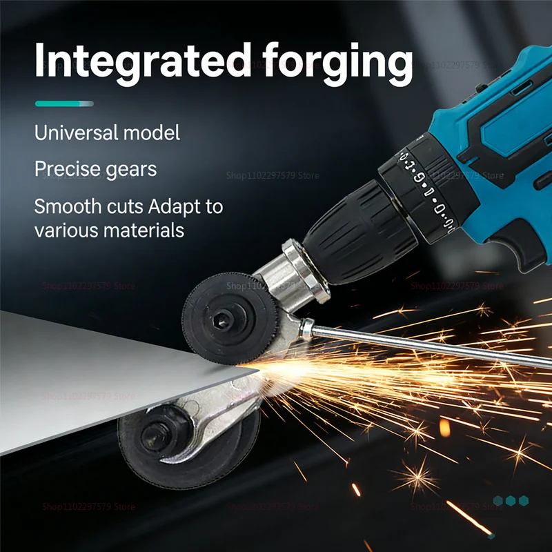 Electric Drill Refitting Plate Shears Effortlessly Cut Through Stainless Steel,Aluminum & Iron Sheet with This Cutter Attachment