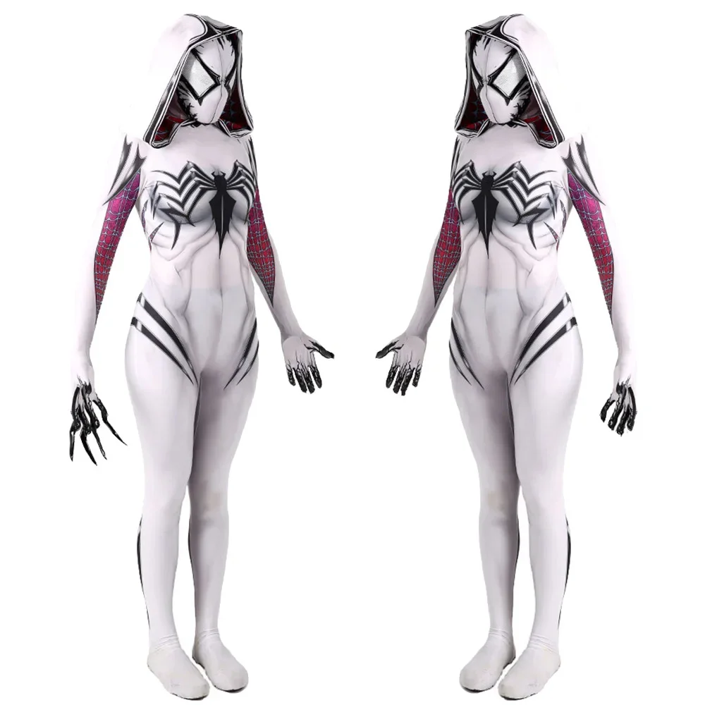 Venom Gwen Stacy Costume Cosplay 3D Printed Spandex Zentai Suits Halloween disfraces para Bodysuit Zentai Cosplay Costume Gwen