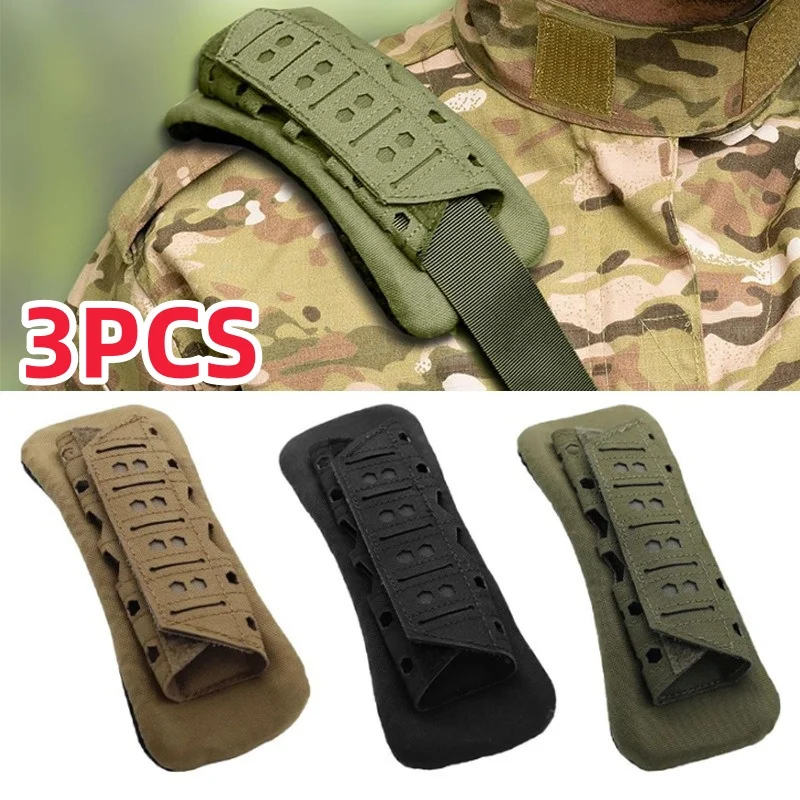 1/3PCS Tactical Shoulder Pad Soft Non Slip Breathable Mesh Pad Cushioning Protection Outdoor Hiking Backpack Shoulder Protection