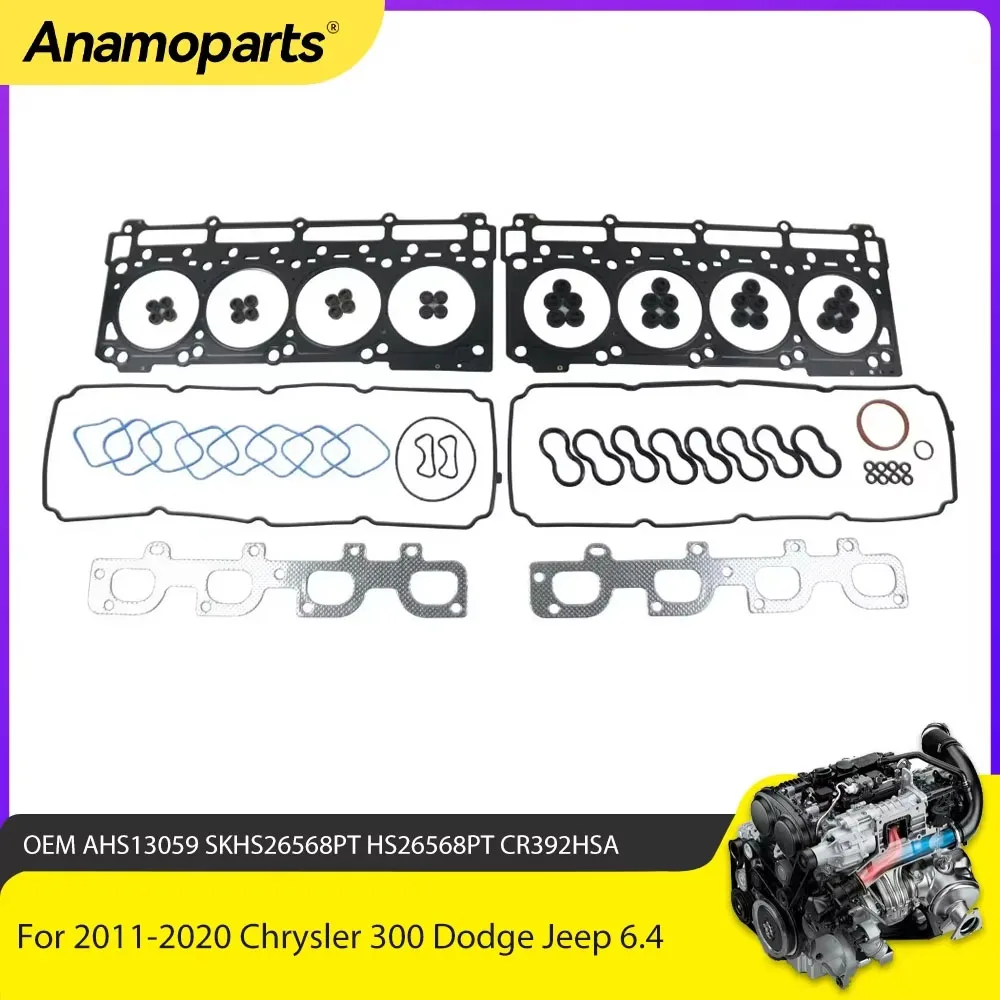 Cylinder Head Gasket Set Fit Hemi 392 6.4 L For 2011-2020 Chrysler 300 Dodge Jeep 6.4L GRAND CHEROKEE Ram 2500 3500