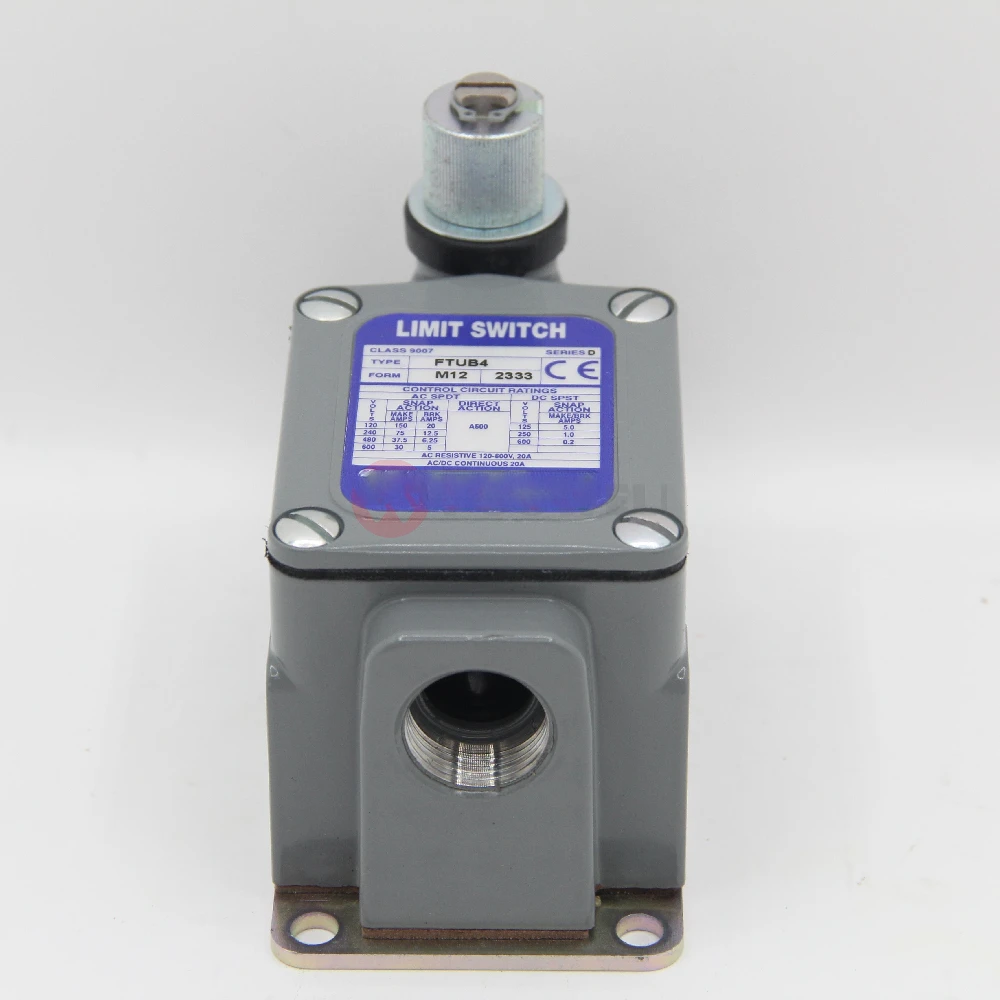 IP67 waterproof intelligent limit switch 9007FTUB4M12 SPDT fast roller lever 5A 250VAC high precision