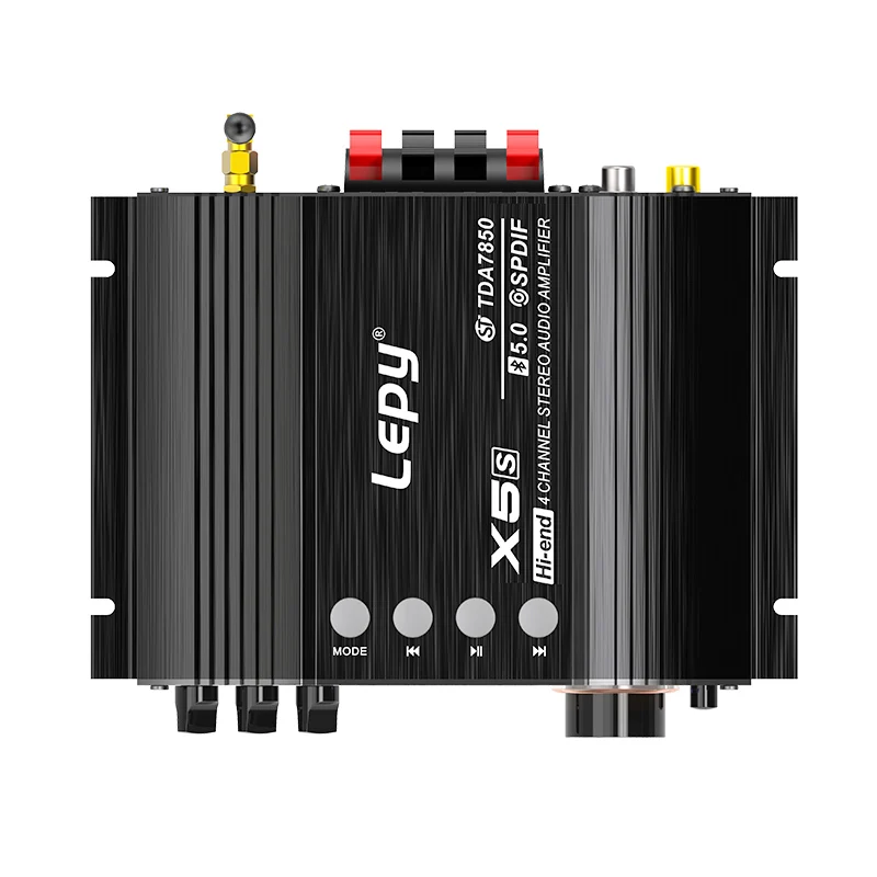 LP-X5s Class-AB Amplifier 4 Channel 4x50W TDA7850 Chip Bluetooth 5.0 Coaxial Support USB SD Loseless Music